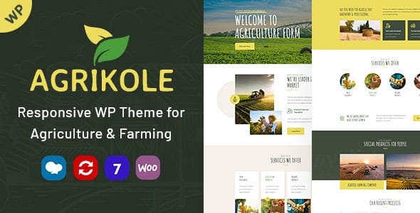 Agrikole (v1.21) Responsive WordPress Theme for Agriculture & Farming