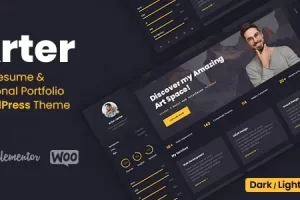 Arter (v1.8.5) Personal Portfolio Resume WordPress Theme [Activated]
