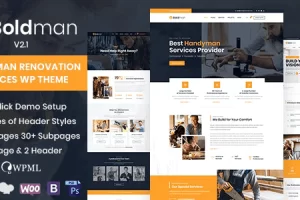 Boldman v7.2 杂工装修服务 WordPress 主题 + RTL