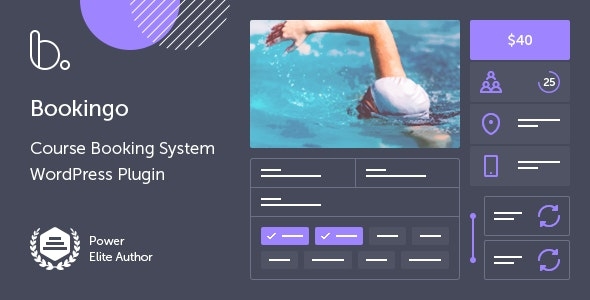 Bookingo v1.6 Course Booking System for WordPress [Activated]