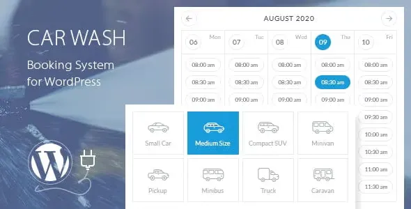 Car Wash Booking System For WordPress v.2.5 Download [Activated]