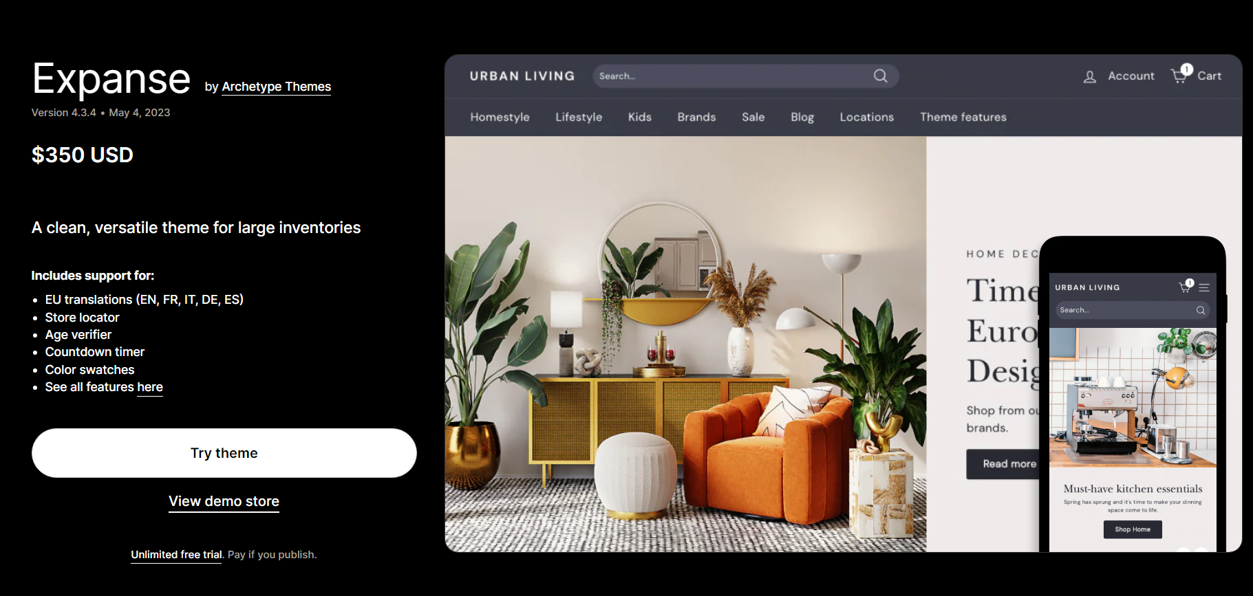 Expanse Shopify Theme (v4.3.4)