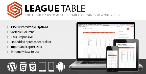 League Table WordPress Plugin v.2.18