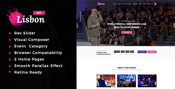 lisbon v1.5 Event WordPress Theme