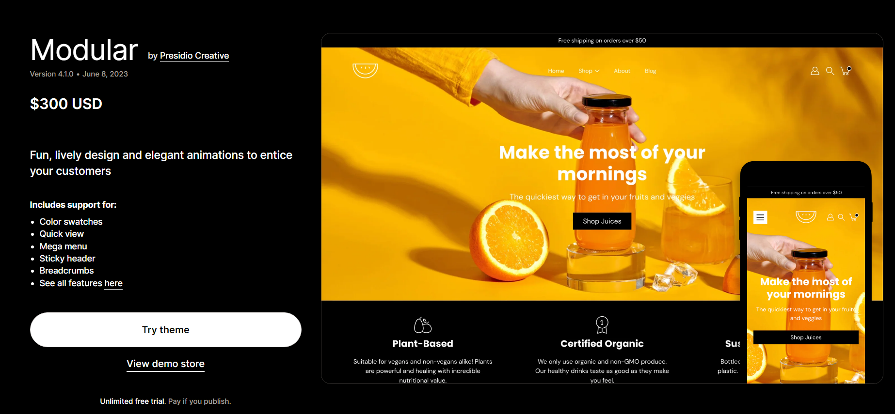 Modular Shopify Theme v3.2.0