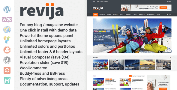 Revija v3.9 – Blog & News WordPress Theme Download