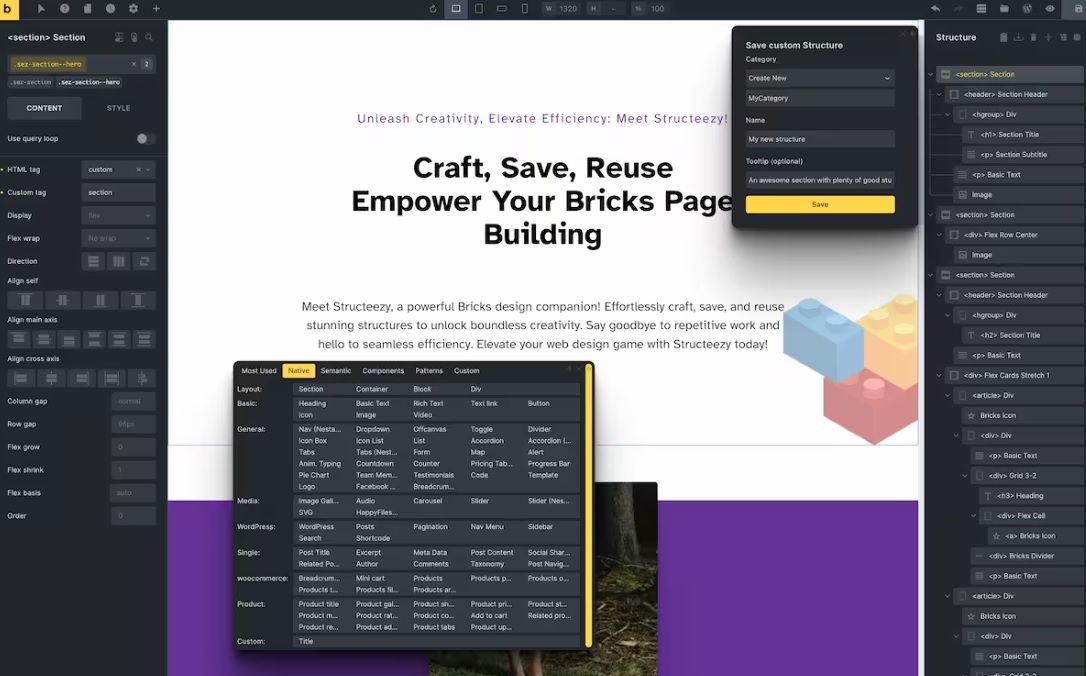 Structeezy v1.2.3 Craft, Save, Reuse Empower Your Bricks Page Building Expnce [NFIX]