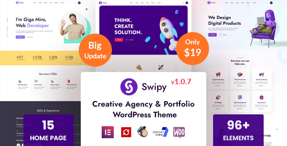 Swipy v1.1.3 Creative Agency WordPress Theme