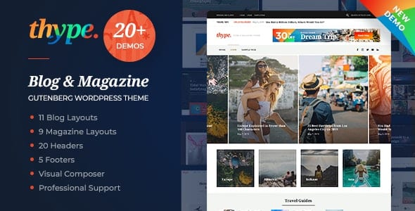 Thype v1.1.8 Personal Blog WordPress