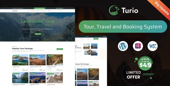 Turio (v1.4.0) Tour and Travel WordPress Theme Tourism Agency