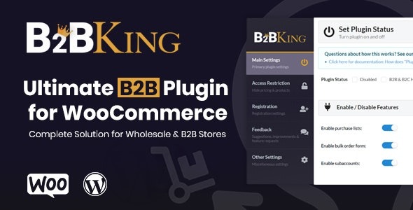 B2BKing (v5.2.66) The Ultimate WooCommerce B2B & Wholesale Plugin