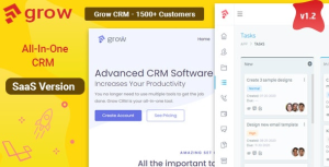 Grow CRM SaaS v2.7 (Activated) Laravel Project Management – Multitenancy