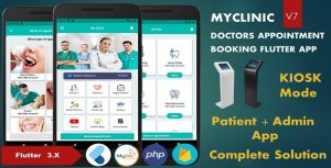 Myclinic v7.0 医院和诊所管理 |医生和病人预约|药房+实验室|Flutter v7.0