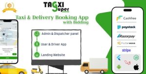 Tagxi​​ Super Bidding - 出租车 + 送货完整解决方案，带投标选项v2.7
