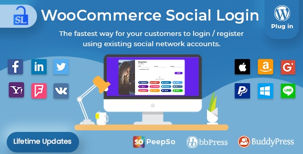 WooCommerce Social Login v2.8.1 [CodeCanyon] [Activated]