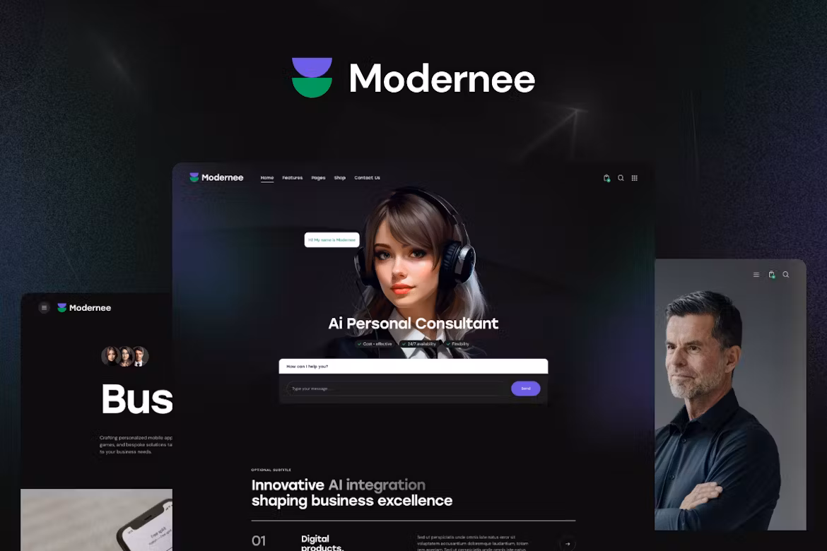 Modernee (v1.1.0) AI Integration & Digital Transformation WordPress Theme