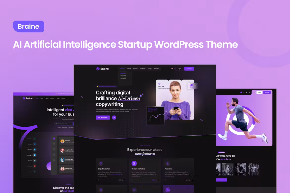 Braine - 数字人工智能技术软件 WordPress 主题 1.0