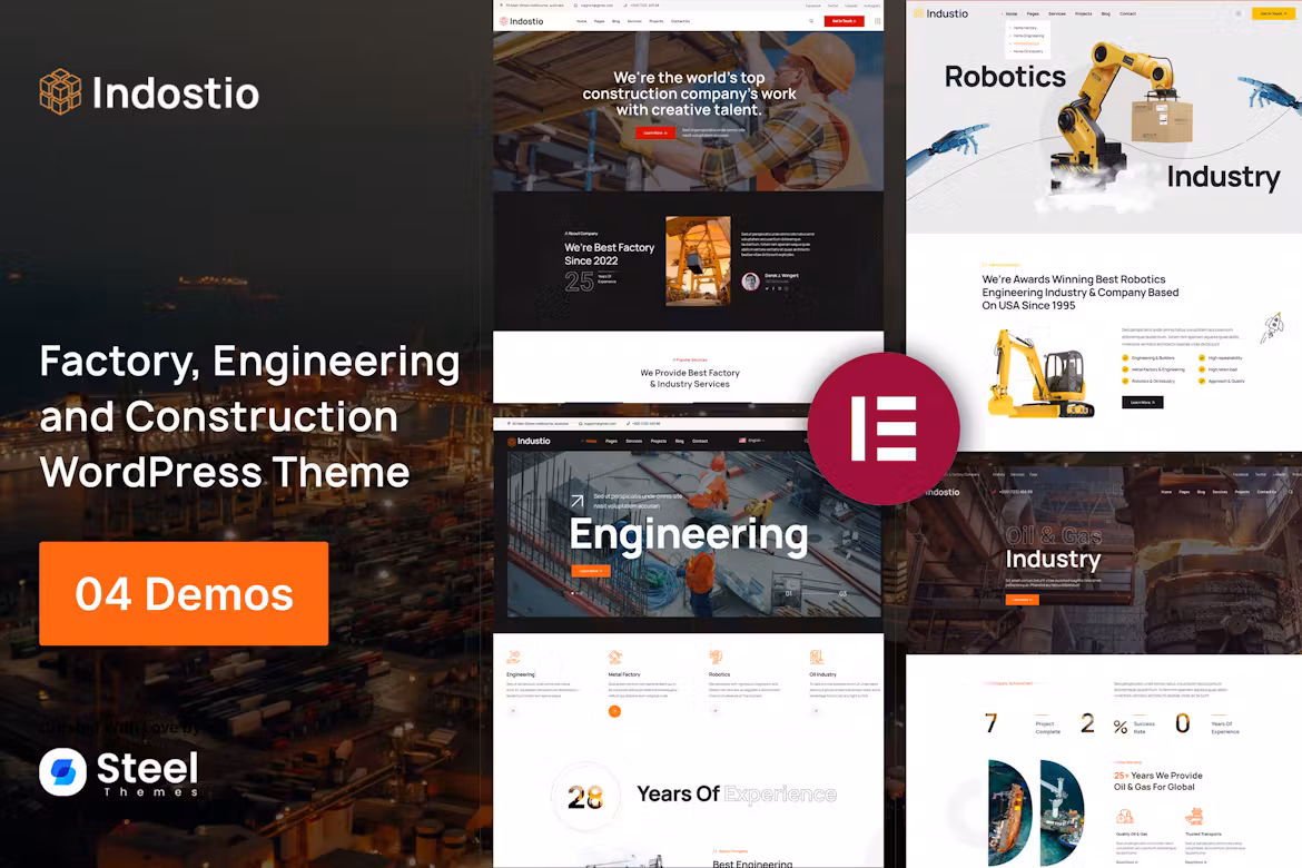 Indostio - 工厂和建筑 WordPress 主题 1.0.0