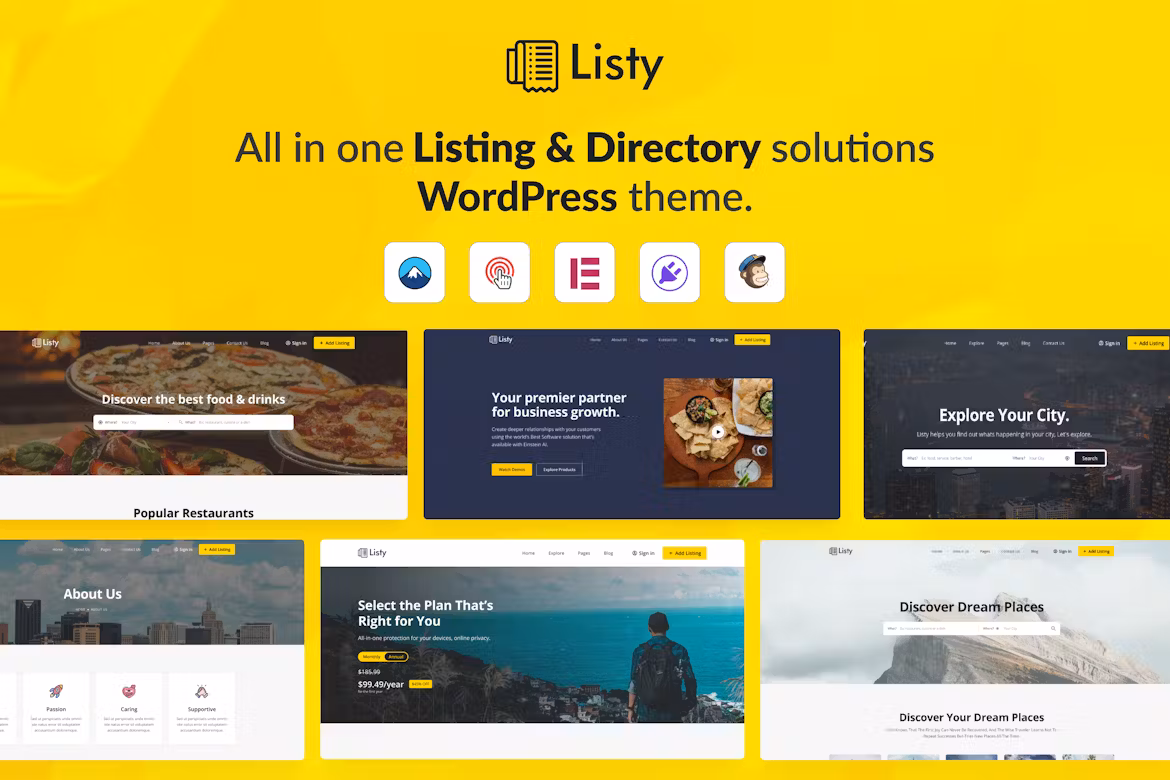 Listy (v1.2.2) Listing & Directory Solutions WordPress Theme