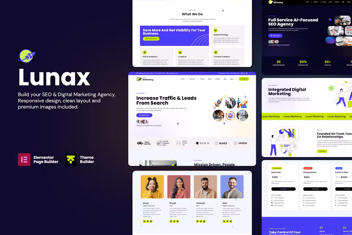 Lunax - 数字营销机构 WordPress 主题 3.0