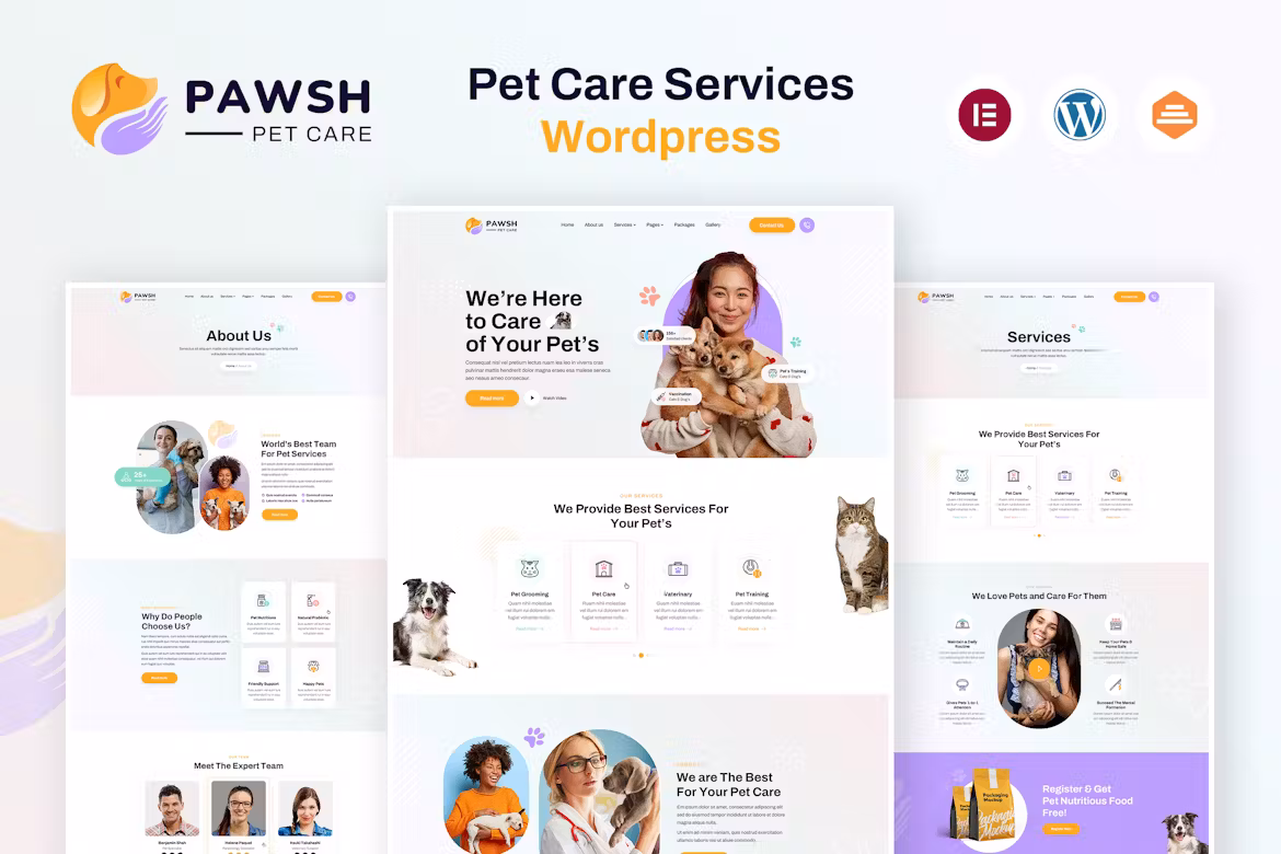 Pawsh | 宠物护理服务 WordPress 主题 1.0