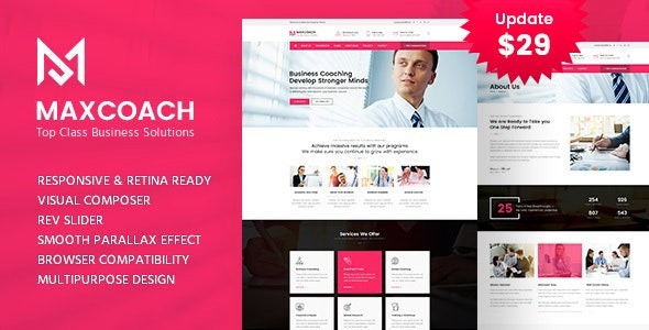 Maxcoach-商业咨询 WordPress 主题 2.1