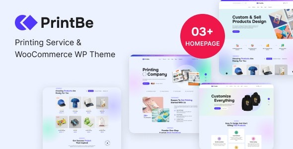 PrintBe v1.0.12 Printing Service & WooCommerce WP Theme