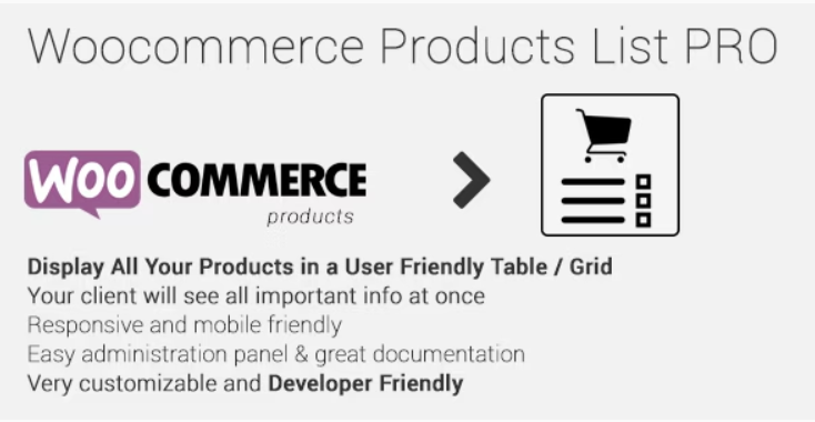 Woocommerce Products List Pro 1.1.29