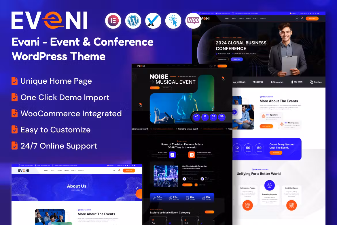 Eveni – 活动和会议 WordPress 主题 1.0.0
