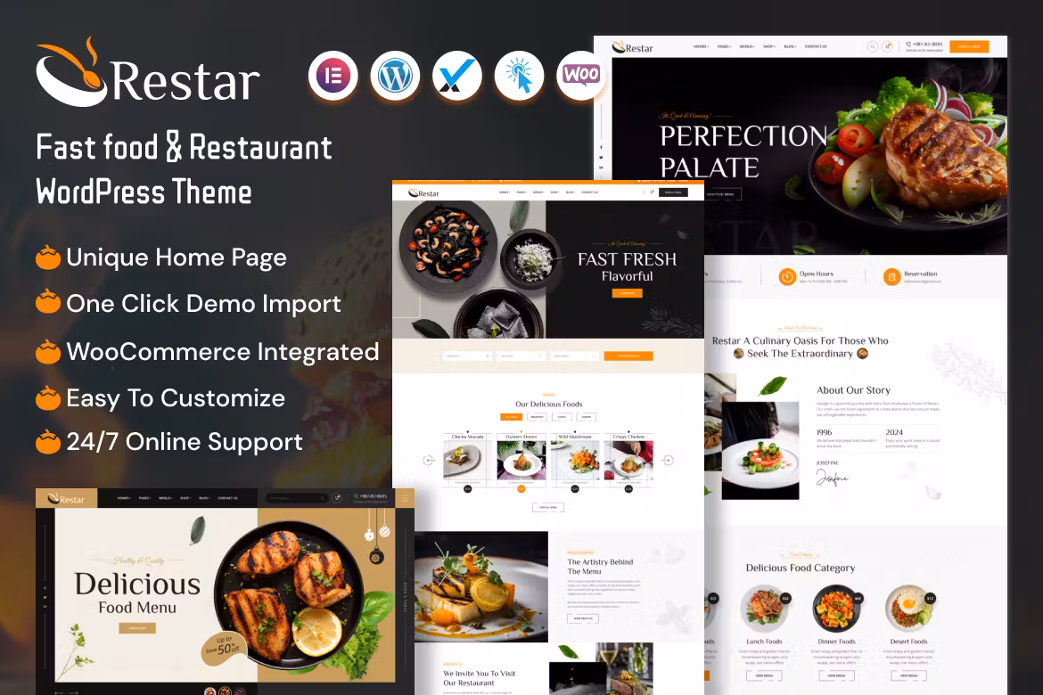 Restar – 快餐和餐厅 WordPress 主题 1.0.0