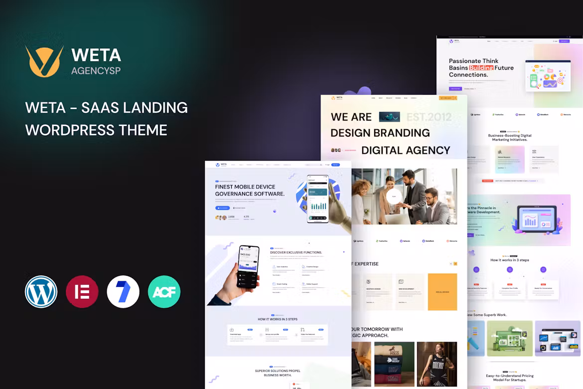 WETA – SaaS 登陆 WordPress 主题 1.0.0