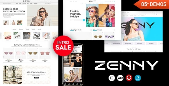 Zenny v1.7.4 Eyewear & Glasses Elementor WooCommerce WordPress Theme