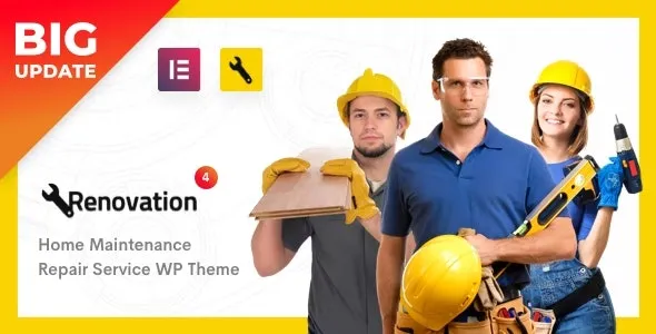 Renovation (v4.5.0) Repair Service, Home Maintenance Elementor WP Theme