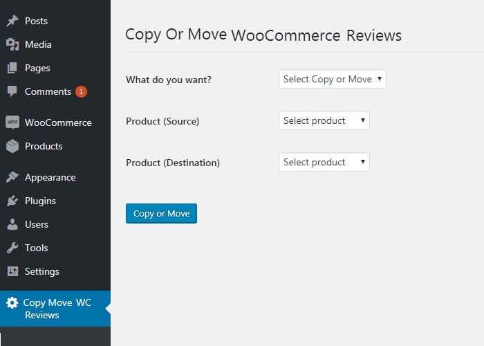 Copy or Move WooCommerce Reviews 2.0.4 复制或移动 WooCommerce 评论