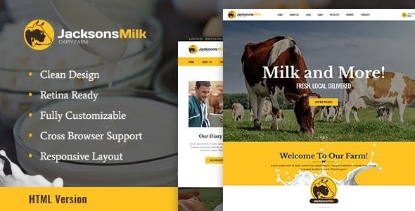 Dairy Farm - 生态产品 WordPress 主题