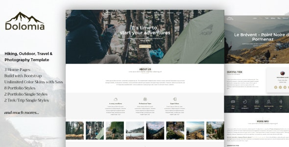 Dolomia - 徒步旅行、户外、登山指南 WordPress 主题 1.0