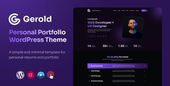 Gerold (v2.0.2) Personal Portfolio WordPress Theme