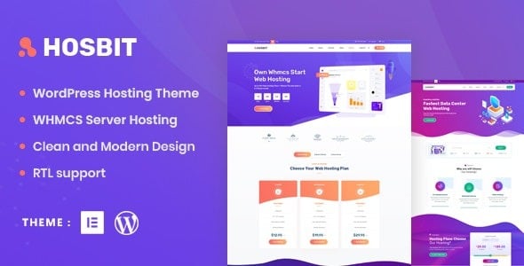 Hosbit - WHMCS 和托管 WordPress 主题 1.0