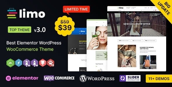 Limo WP - Elementor 多用途 WooCommerce 主题 3.1.0