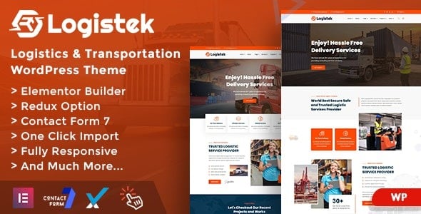 Logistek - 物流和运输 WordPress 主题 1.0