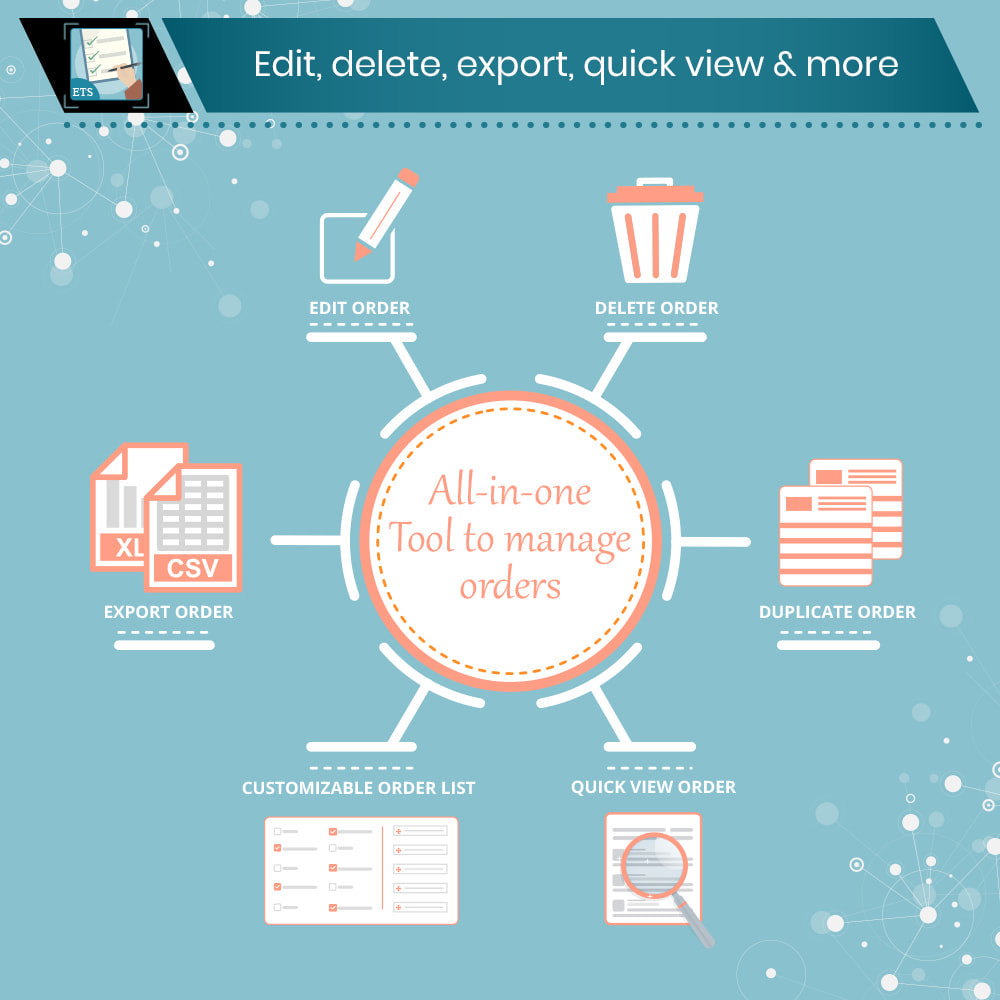 ETS Order Manager - ETS 订单管理器 2.7.9 编辑、删除、过滤、导出订单 [v1.6-v1.7-v8x]