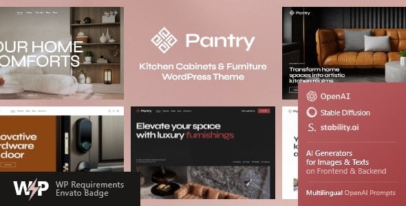 Pantry — 厨房橱柜和家具 WordPress 主题