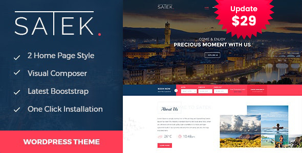 Satek - 度假村和酒店 WordPress 主题 2.8