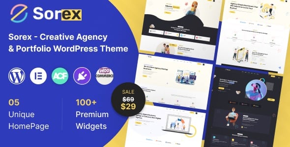Sorex 1.0.0 创意机构和作品集 WordPress 主题