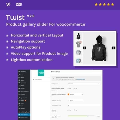 Twist v3.5.10 Product Gallery Slider for WooCommerce PRO (Activated)