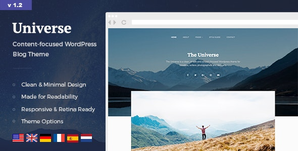 Universe - 简洁干净的 WordPress 博客主题 1.2.2