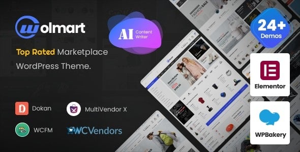 Wolmart (v1.8.10) Multi-Vendor Marketplace WooCommerce Theme [Activated]