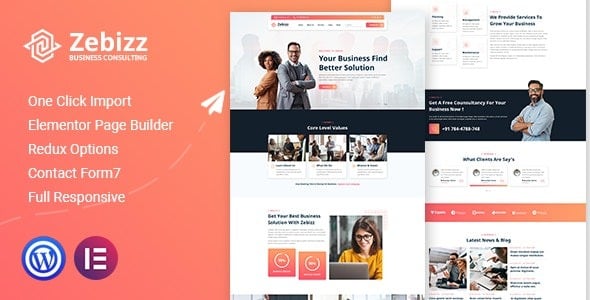 Zebizz - 商业咨询 WordPress 主题 1.0