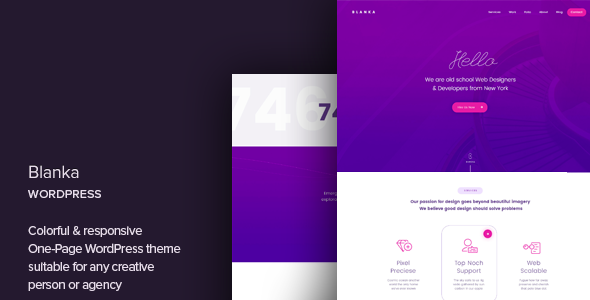 Blanka - 单页 WordPress 主题 1.4