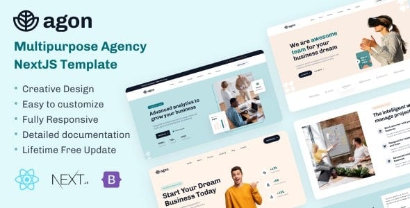 Agon (v6.0) Multipurpose Agency NextJS Template